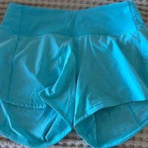 lululemon athletica turquoise athletic skort shorts